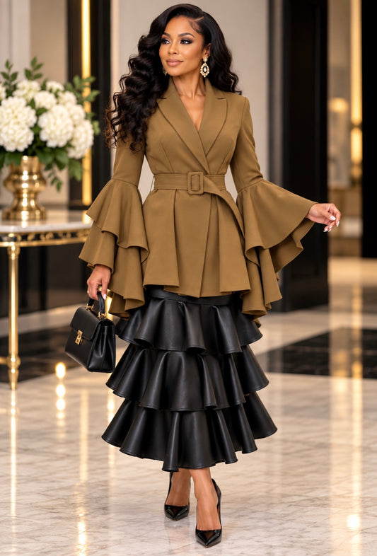Leather 2 Piece Outfit